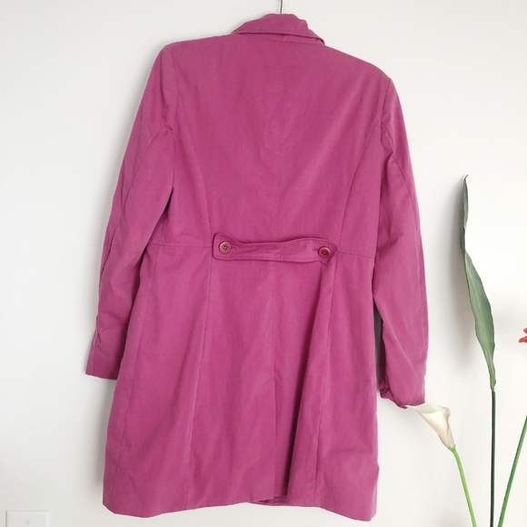 Ann Taylor LOFT Pink Long Sleeve Pea Coat Jacket - Picture 3 of 6